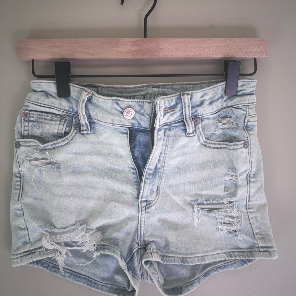 Distressed Denim Shorts